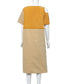 Dual Tone Asymmetric Strap Dress